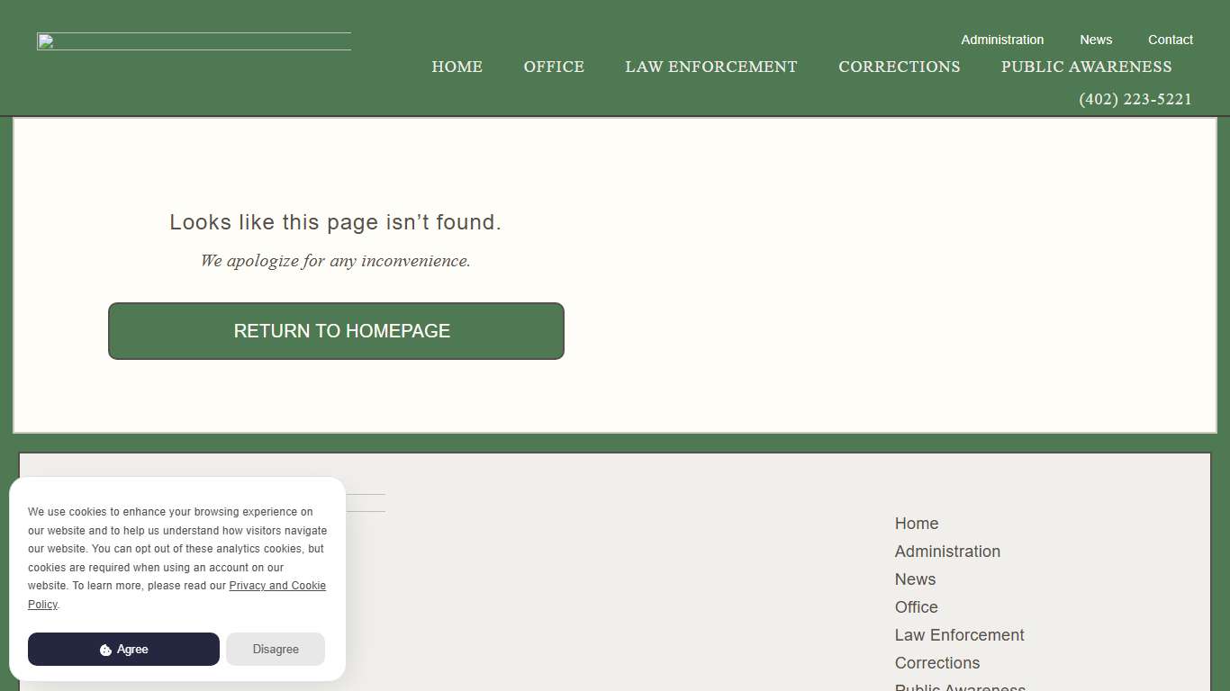 Page not found - Gage County Sheriff